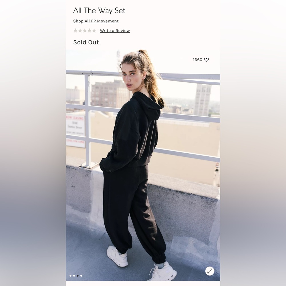 Free People Movement Cropped High Waisted “All The Way” Set